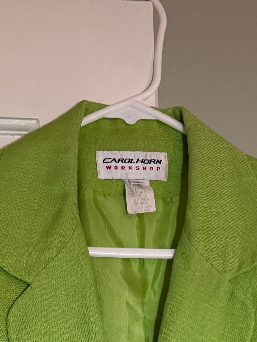 Carol Horn Workshop Women's Lime Green Blazer